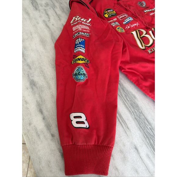 VTG NASCAR Dale Earnhardt Jr #8 Budweiser Chase Authentics Racing Jacket Mens L - Picture 5 of 14